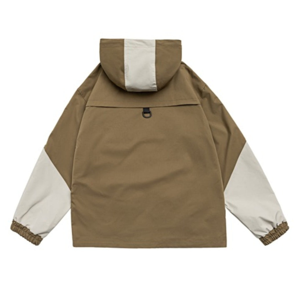 Unisex Jacket Vintage Color Matching Shell Jacket Jacket