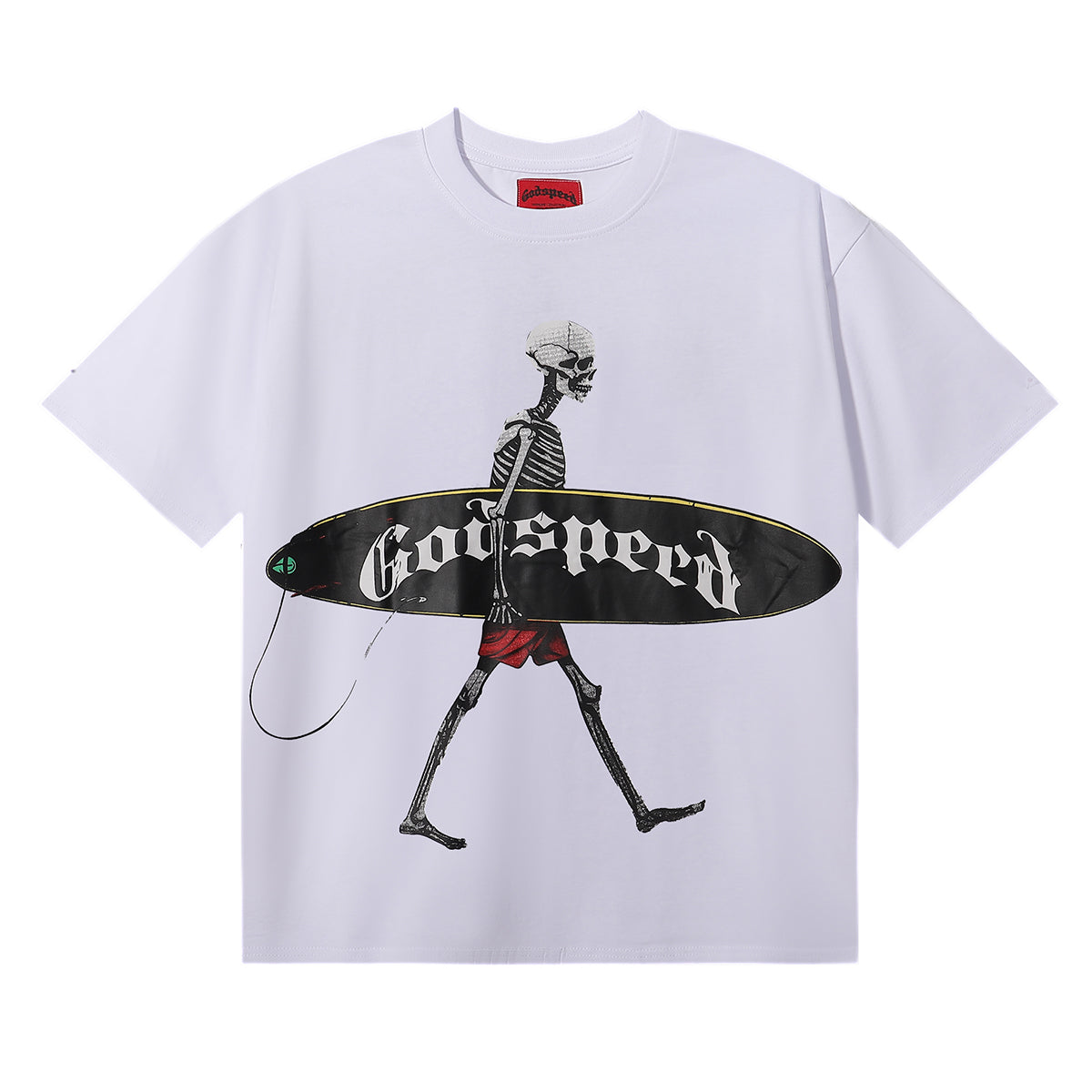 Godspeed T Shirts Skateboard Skull Junior Print Cotton Casual Short Sleeve Men and Women