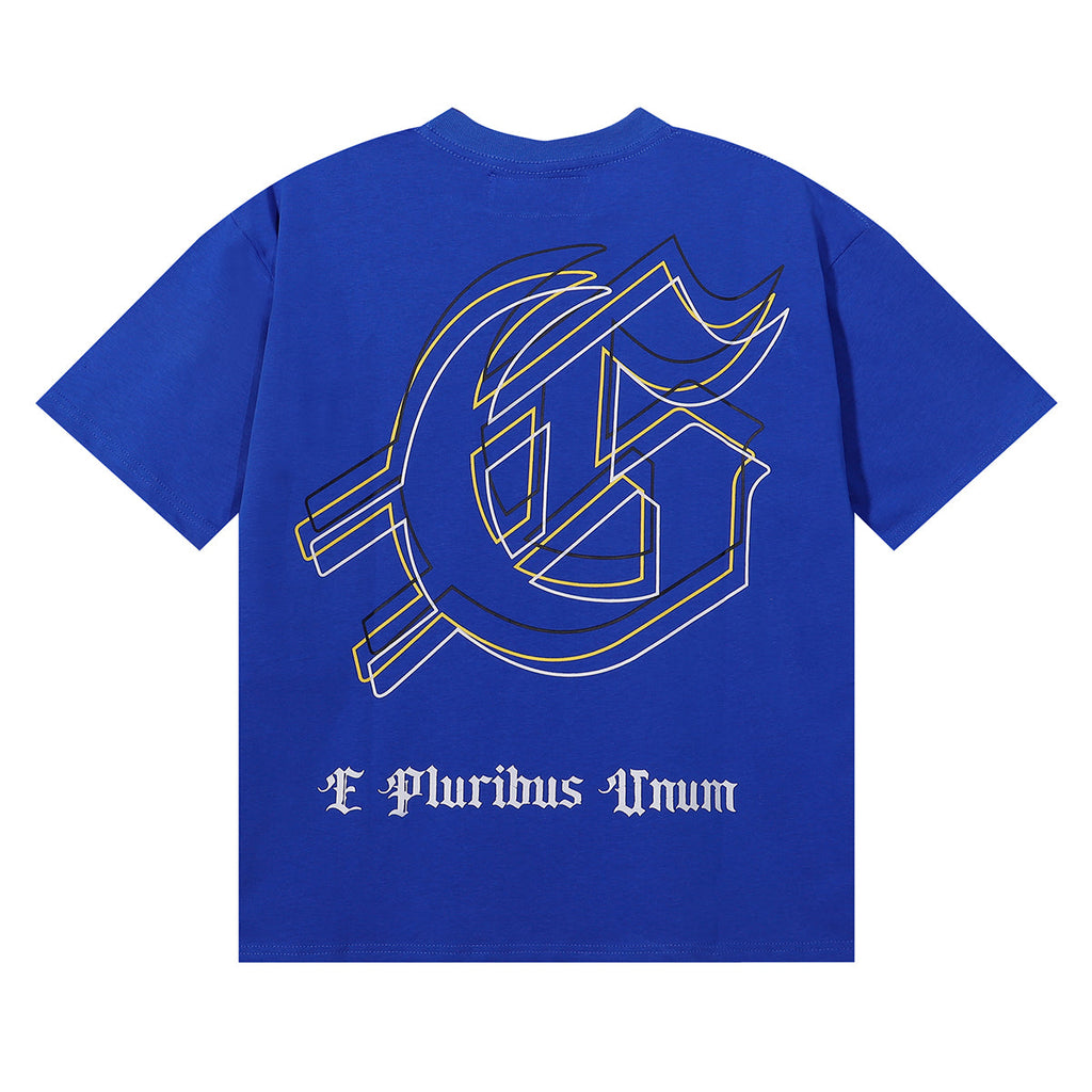 Godspeed T Shirts Spacesuit Pyramid Printing Cotton Casual Crew Neck Short Sleeve Men and Women