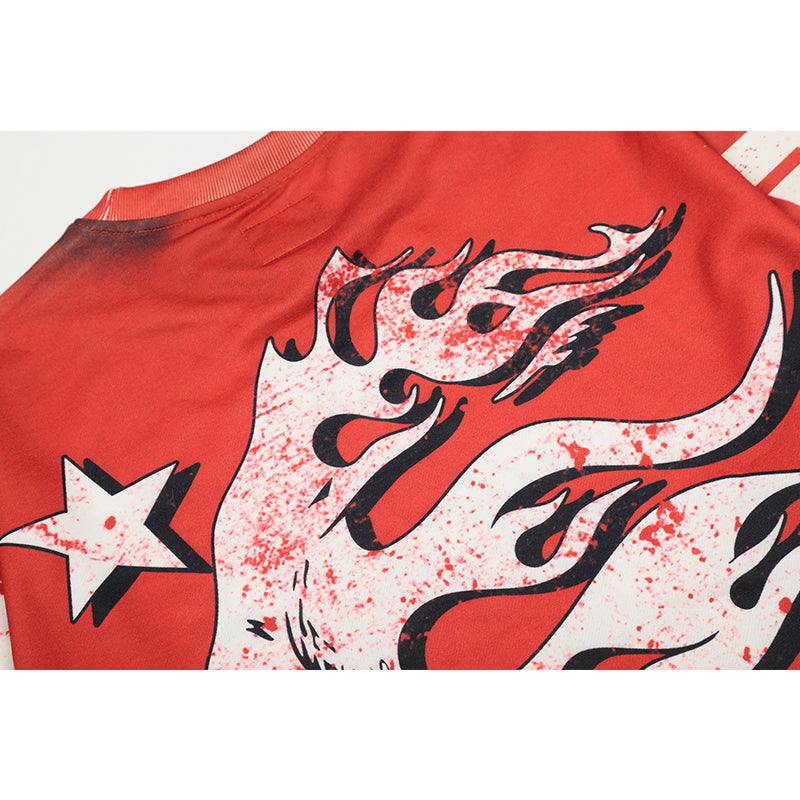 HS Long Sleeve Shirts Hip-hop loose oversize
