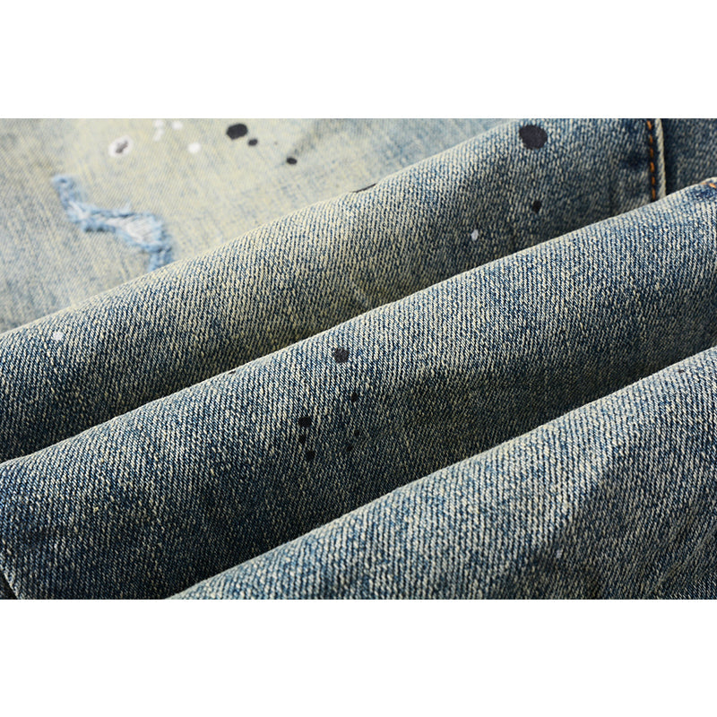 Mens trendy purple jeans, 100% cotton Pure Cotton High Street Trend