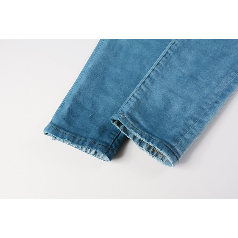 Mens trendy purple jeans, 100% cotton Pure Cotton High Street Trend