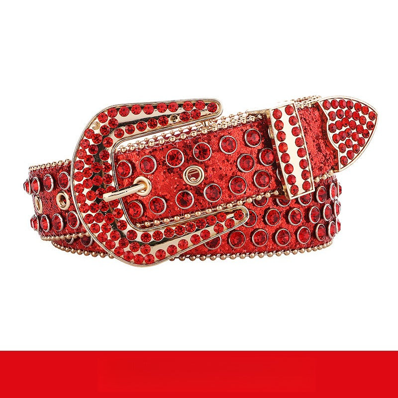 Hip-Hop Punk Rhinestone Belt
