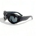 Trendy punk glasses y2k dark glue