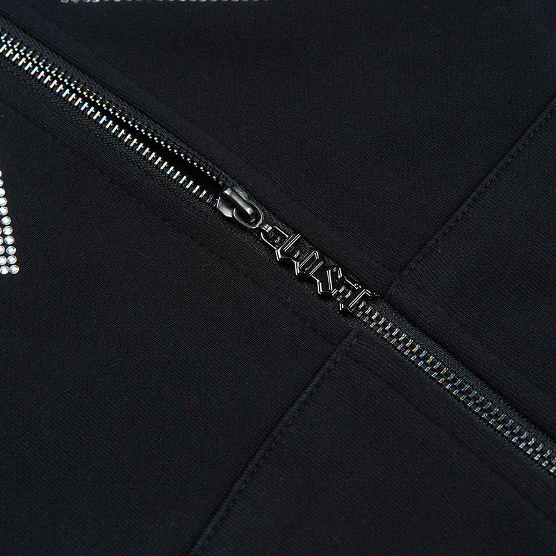 Lost intricacy Hoodie rhinestones