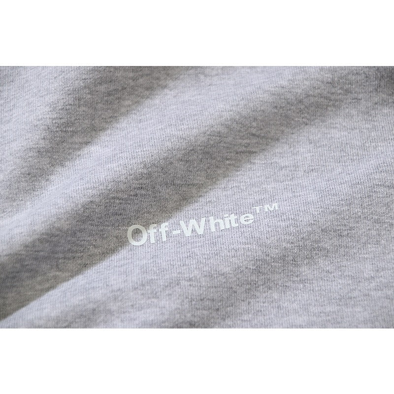 OW hoodie ECG Pattern Arrow Sleeve Hood