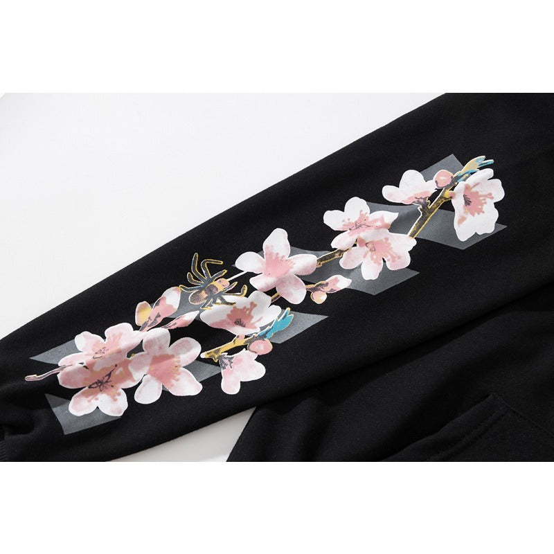 OW  hoodie Bee Flower Arrow pattern hooded
