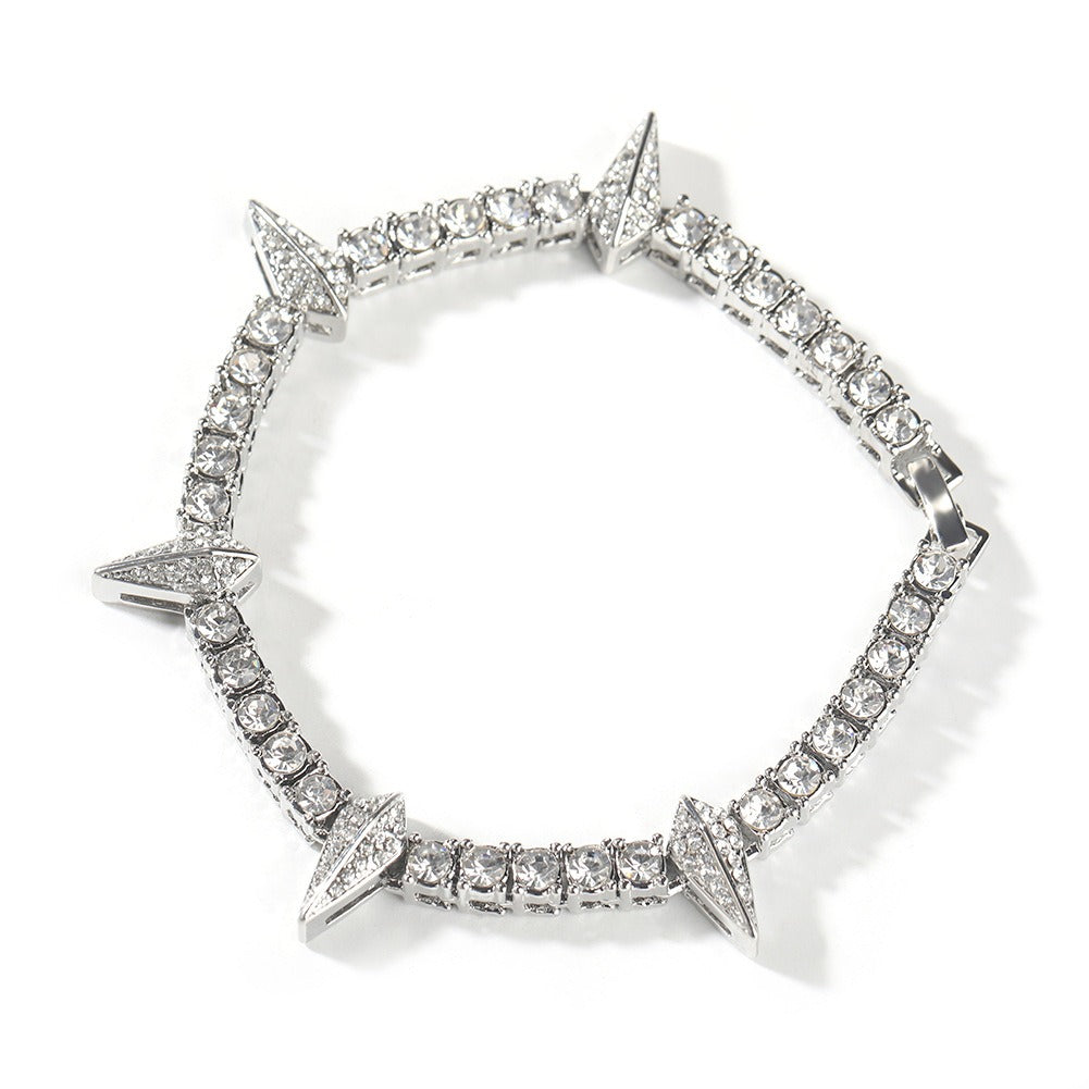 Bracelet Hip Hop Alloy Rhinestone Black Panther Bracelet ins Spectrum St. Valentine's