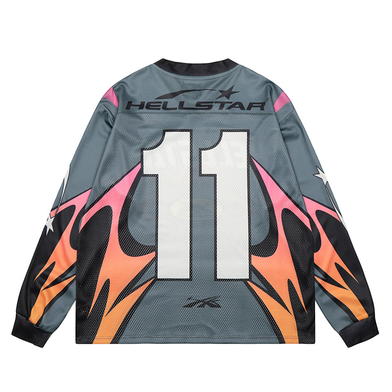 HS Long Sleeve Shirts Hip-hop loose oversize