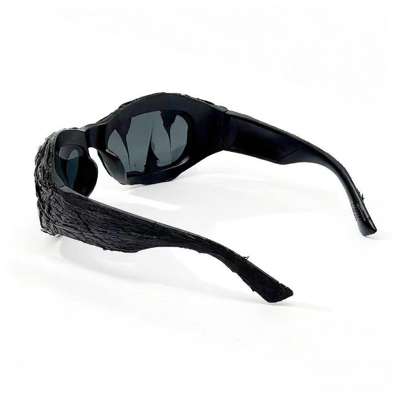 Trendy punk glasses y2k dark glue