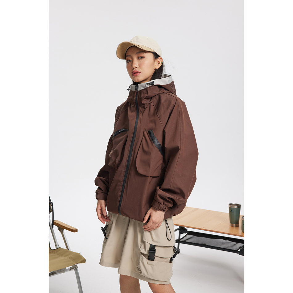 Unisex Jacket Three-Dimensional Pocket Shell Jacket Jacket Men and Women Loose Spring and Autumn Coat