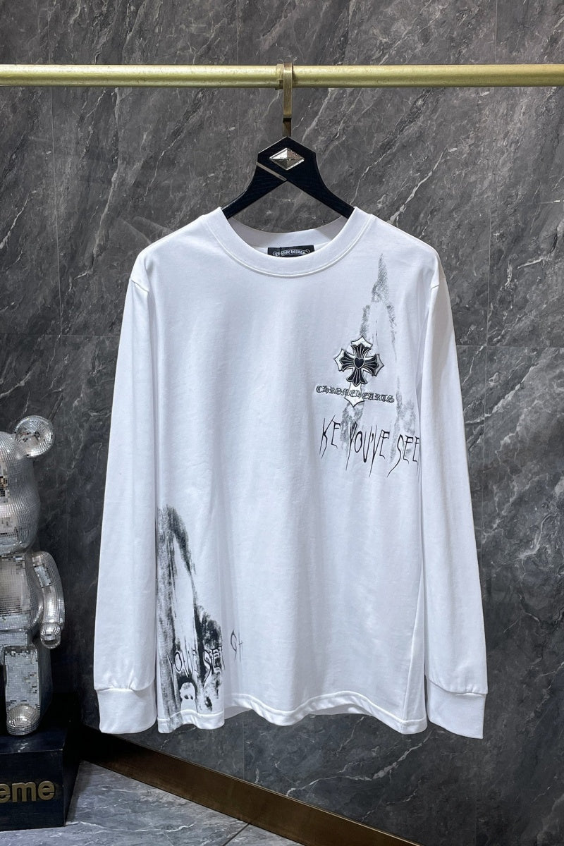 Chrome heart Long Sleeve Shirts High-quality 100% cotton streetwear