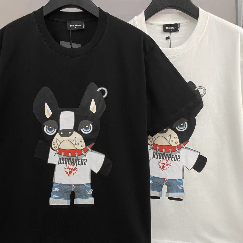 DSQ2 T Shirts Loose Cartoon Print