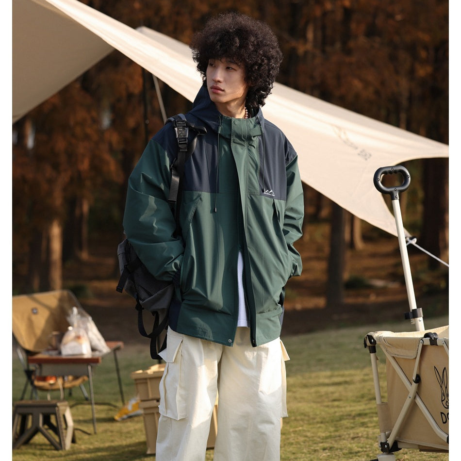 Unisex Jacket Hooded Jacket Coat Loose Jacket