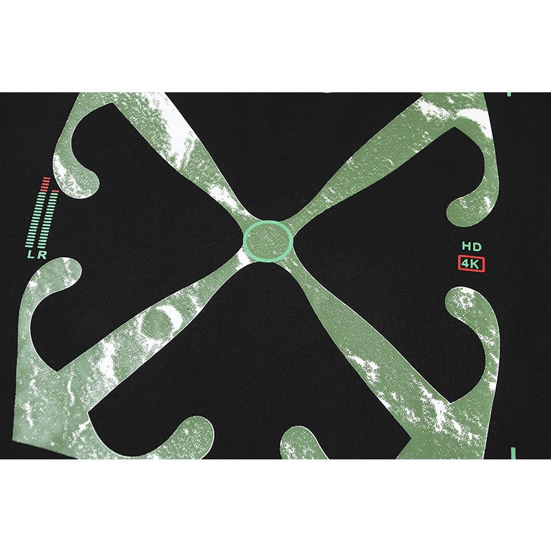 OW  hoodie Photography Pattern Arrow Sleeve Hood