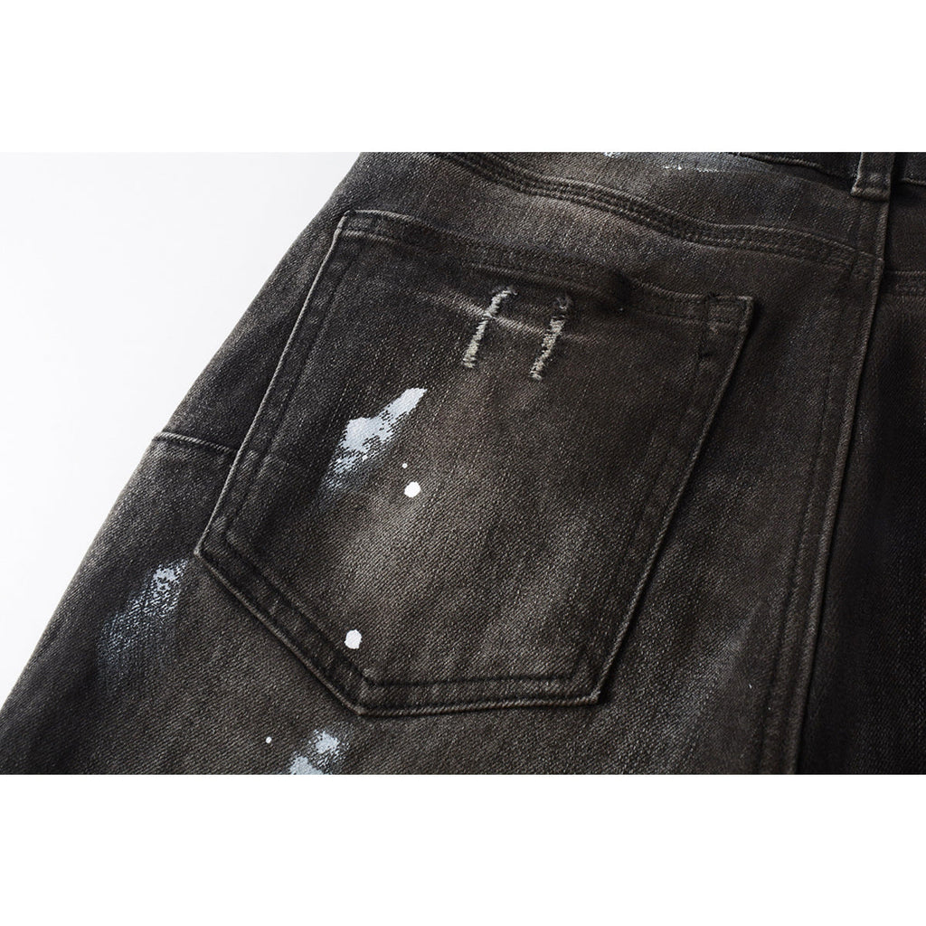 Mens trendy purple jeans, 100% cotton Pure Cotton High Street Trend