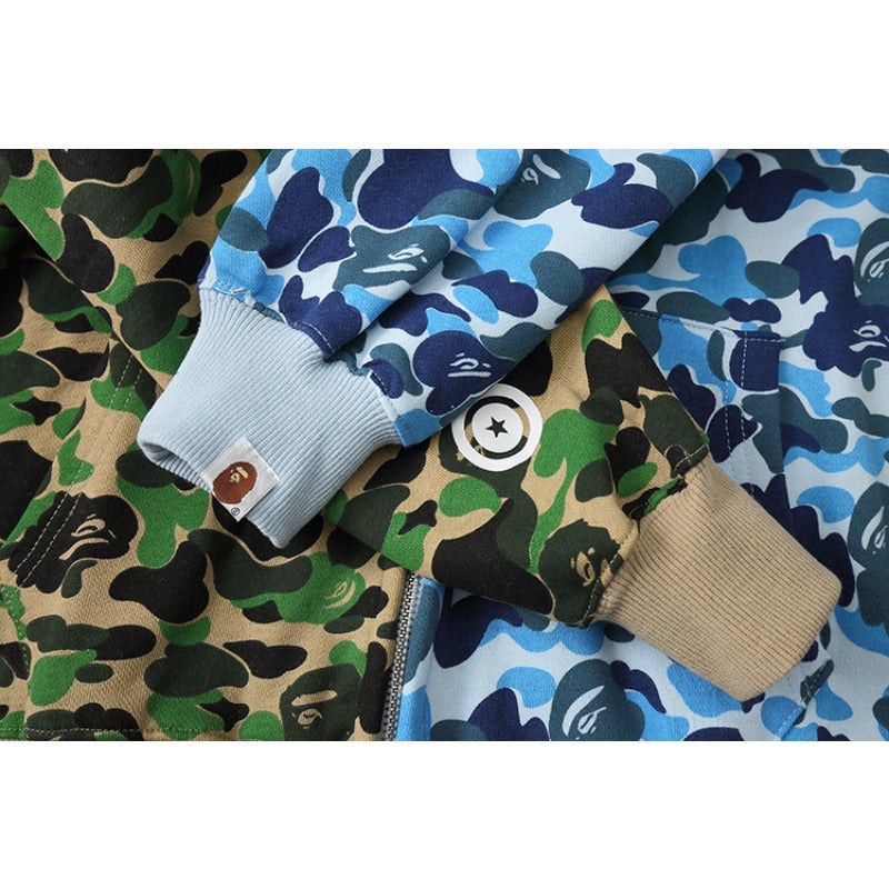 Bathing Ape Hoodie Shark Stitching Sweater Men's Cardigan