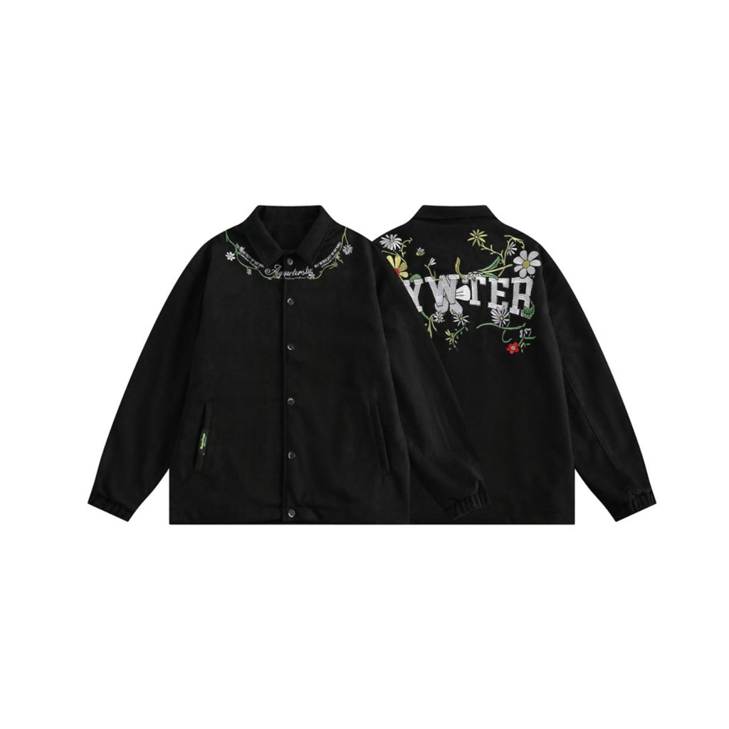 Unisex Jacket Vintage Floral Embroidered Casual Jacket