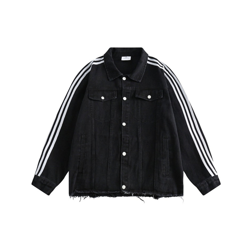 Unisex Jacket Retro Loose Black Denim Jacket Jacket