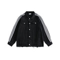 Unisex Jacket Retro Loose Black Denim Jacket Jacket