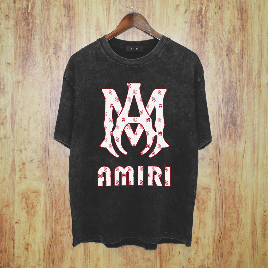 Amiri Washed Distressed T Shirt Printed Trendy Pure Cotton