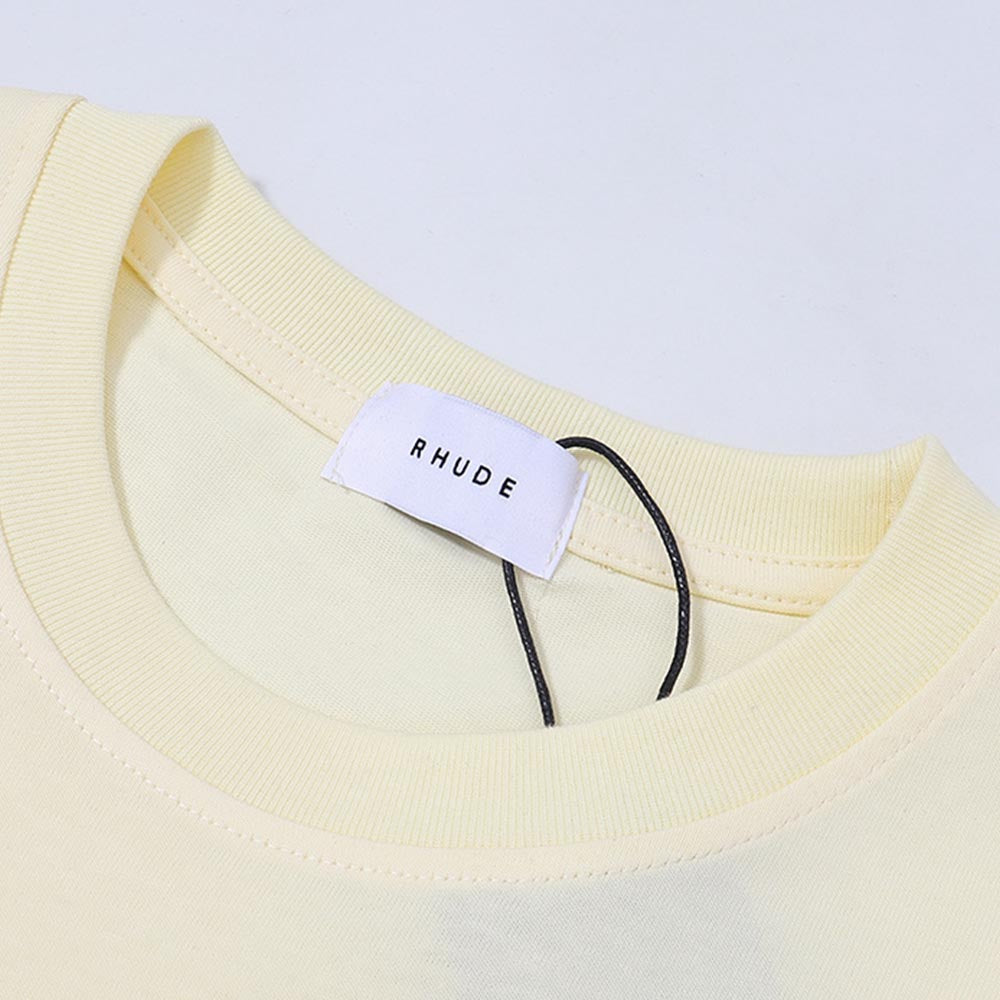 Rhude T Shirts World Champion Commemorative Cotton Casual Short Sleeve Men and Women