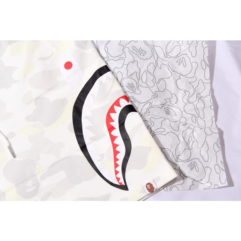 Bathing ape Bape Shorts Camo luminous shark side print five-point pants straight beach pants