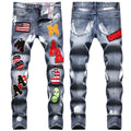 Mens Fashion Jeans MAA Embroidery 896#
