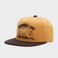 Trendy flat brimmed snapback hats suede cartoon bear