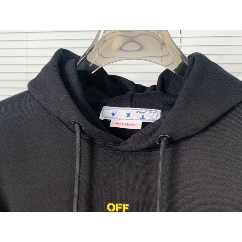 OW  hoodie oil painting series arrow pattern hooded