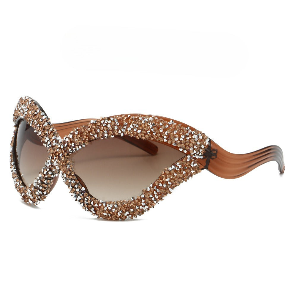 Trendy punk glasses cat eyes