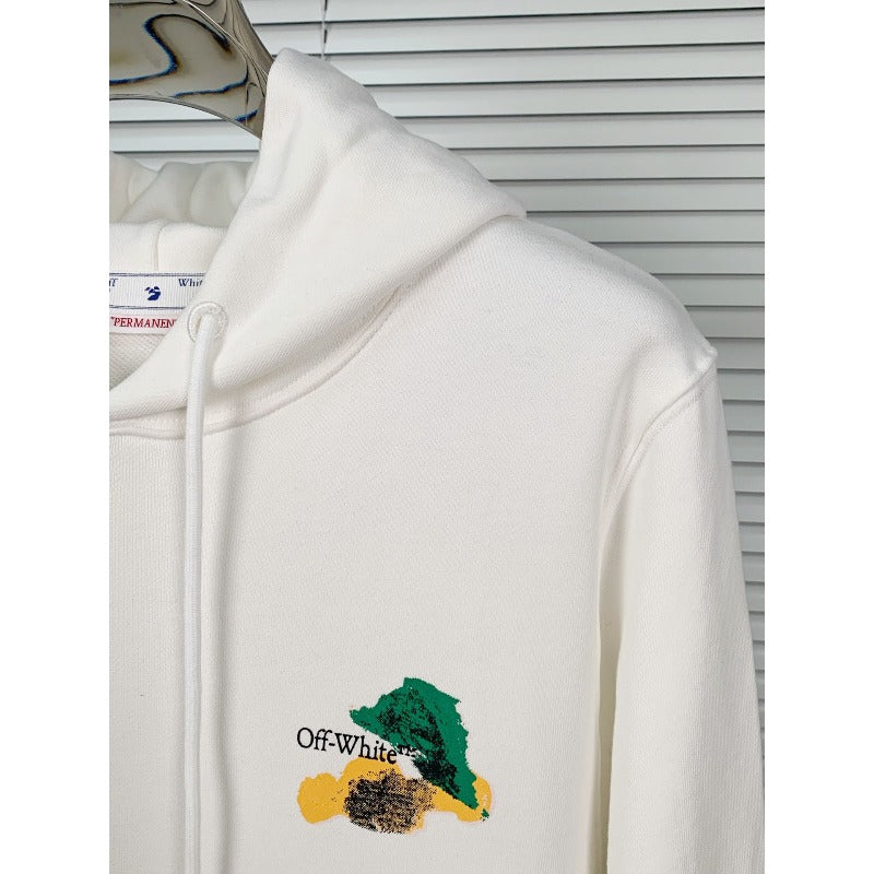OW  hoodie painted arrow pattern hooded