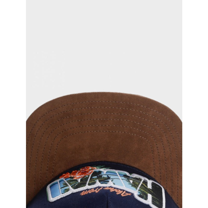 Trendy flat brimmed snapback hats greetings from hawaii sun protection shade