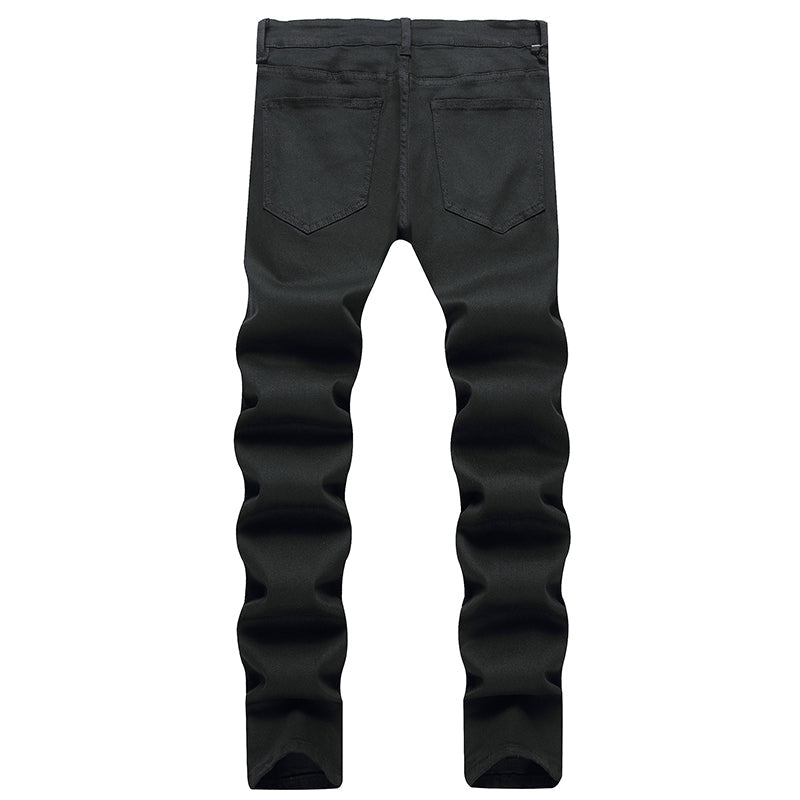 Mens Fashion Jeans pure black 5609#