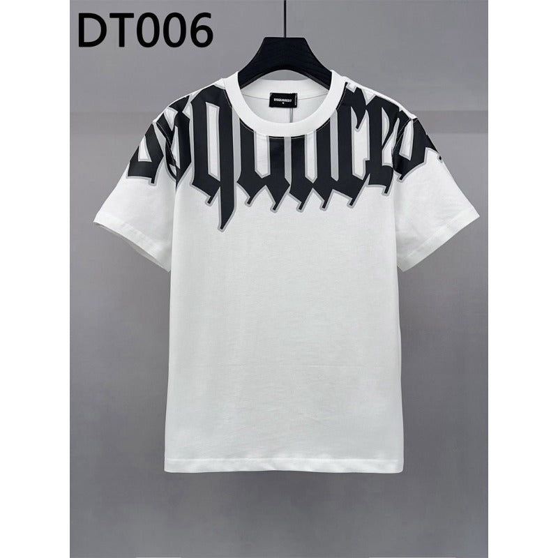 DSQ2 T Shirts Summer European and American Trend Crew Neck Bottom Shirt