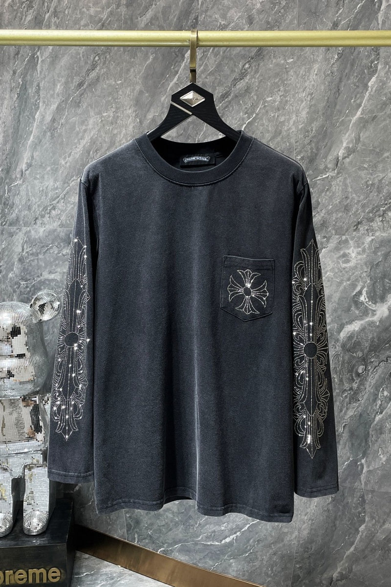 Chrome heart Long Sleeve Shirts High-quality 100% cotton streetwear