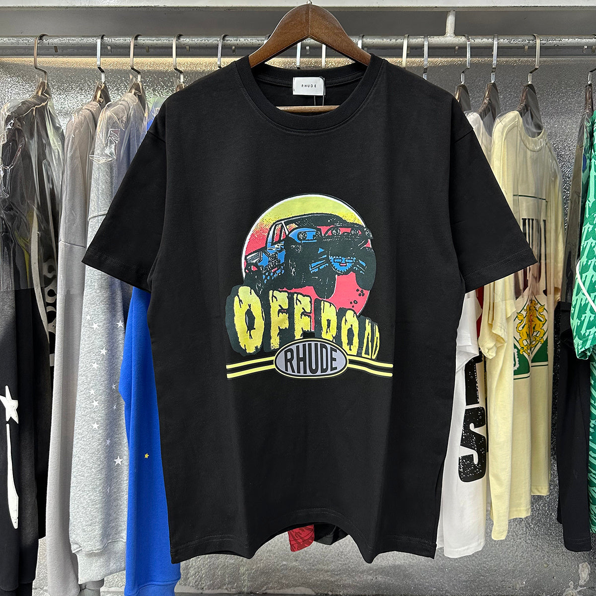 RD T Shirts Off-Road Vehicle Printed Cotton Casual Short Sleeve Men and Women