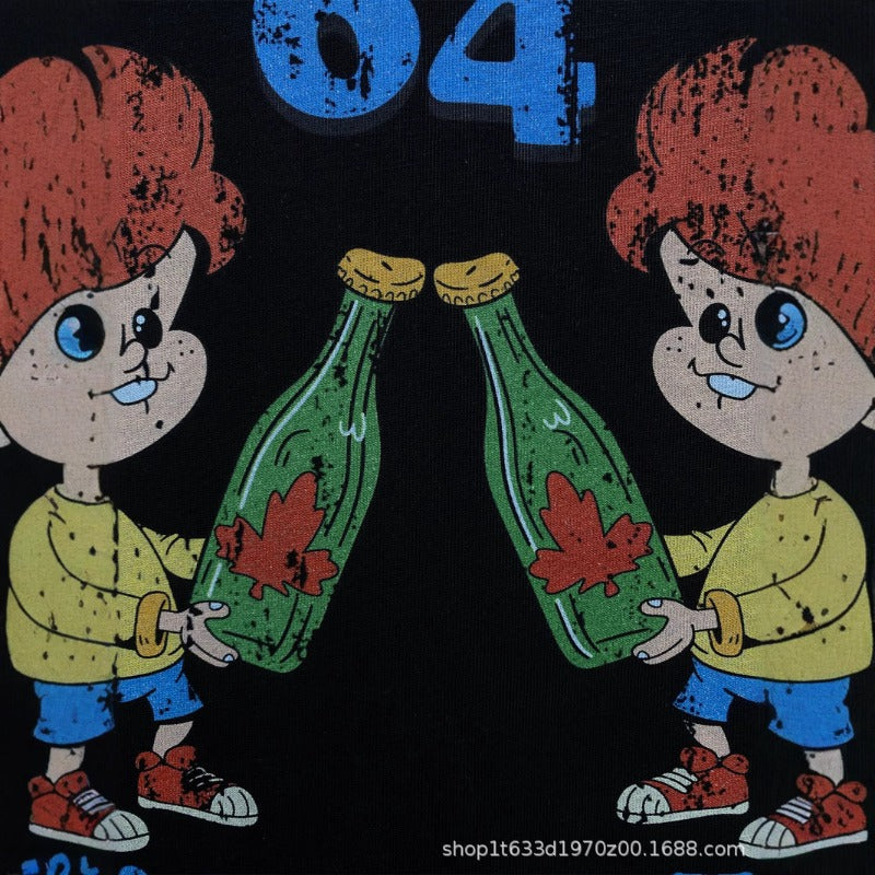 DSQ2 T Shirts Color Cartoon Print