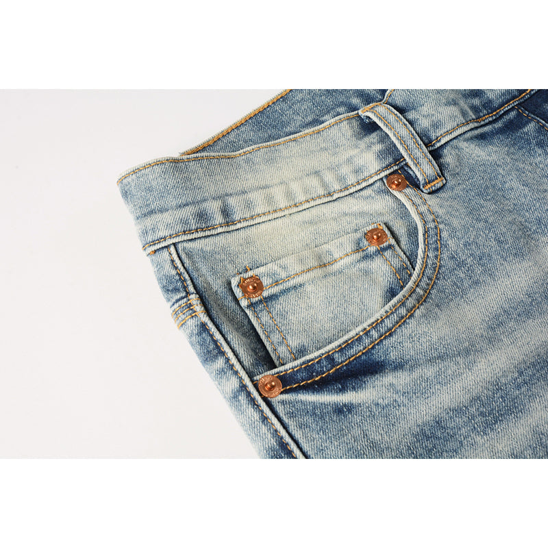 Mens trendy purple jeans, 100% cotton Pure Cotton High Street Trend
