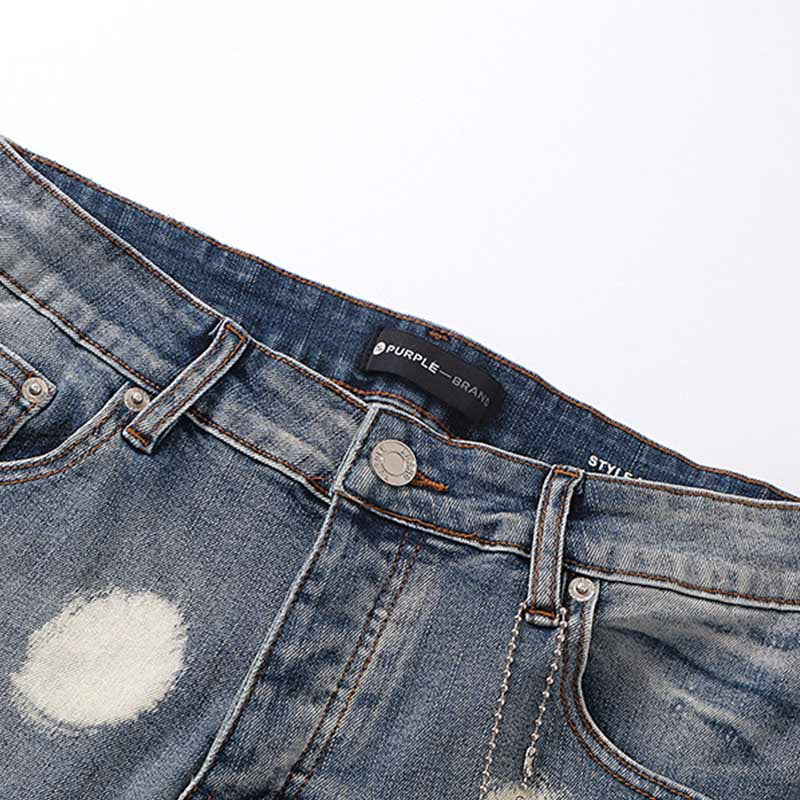 Mens trendy purple jeans, 100% cotton Denim Shorts #PU523