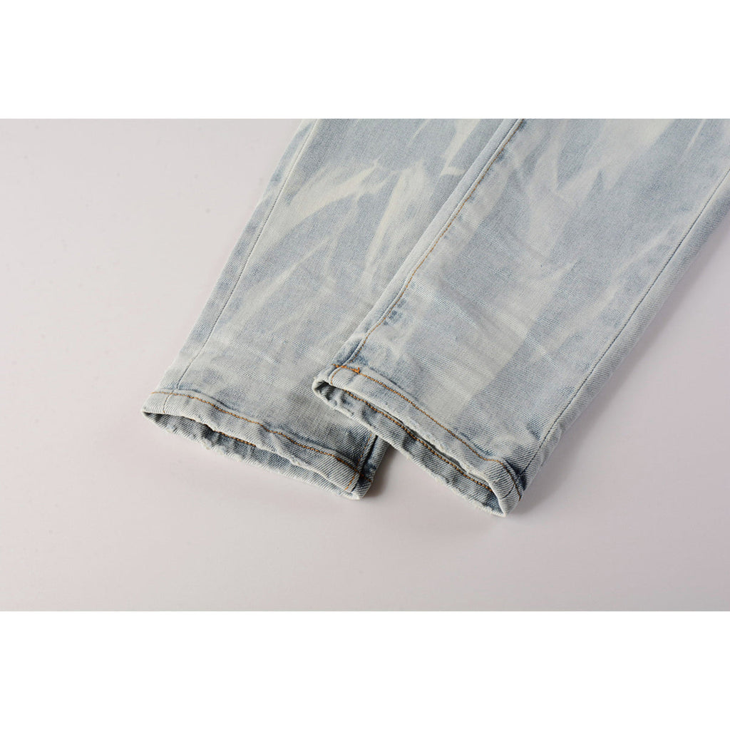 Mens trendy purple jeans, 100% cotton Pure Cotton High Street Trend