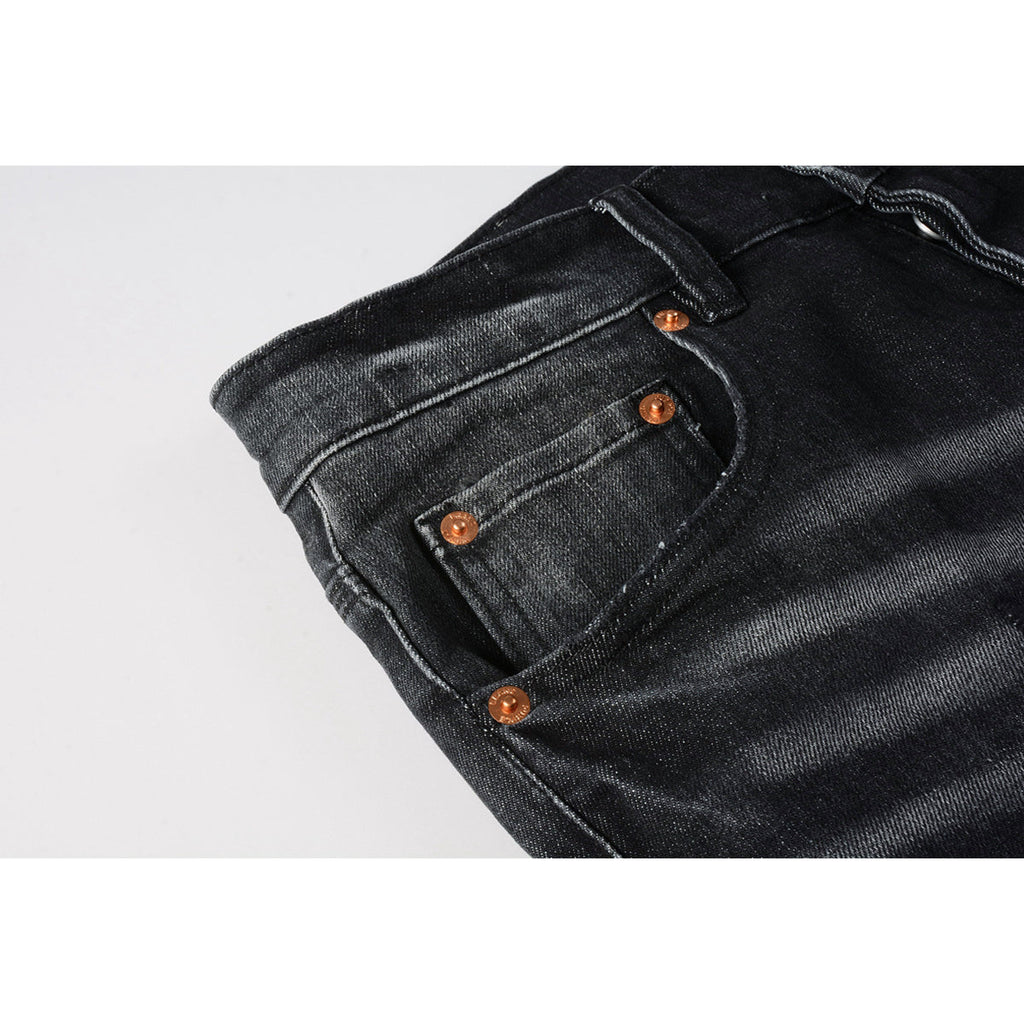 Mens trendy purple jeans, 100% cotton Pure Cotton High Street Trend