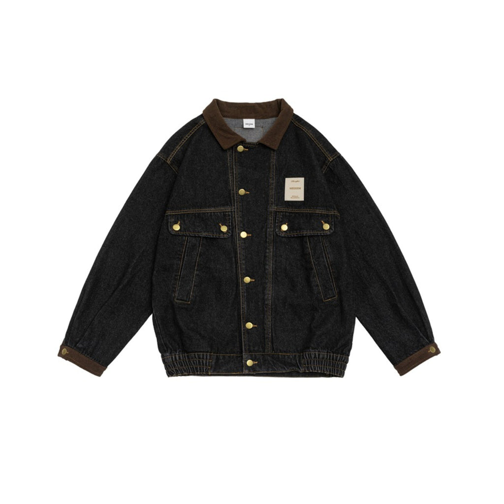 Unisex Jacket Denim Coat Autumn Retro Loose Design Jacket