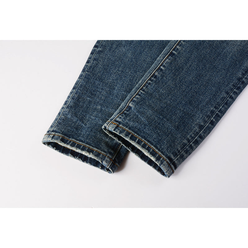 Mens trendy purple jeans, 100% cotton Pure Cotton High Street Trend