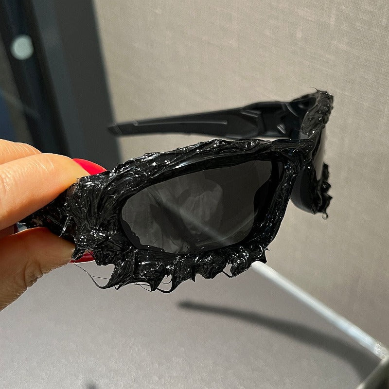 Trendy punk glasses dark series