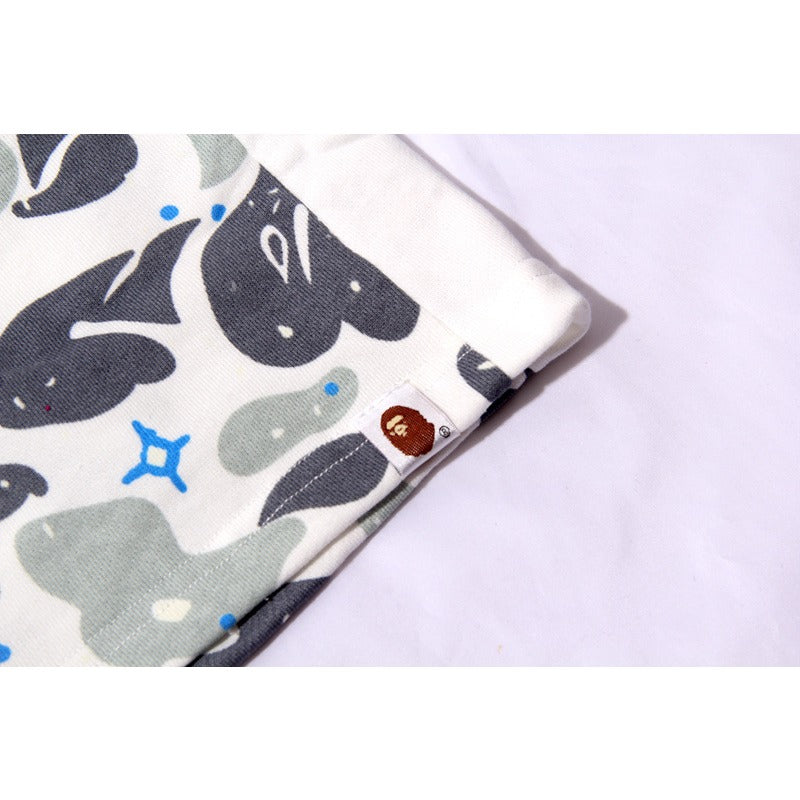 Bathing ape Bape Shorts Camo luminous shark mouth shorts five-point pants straight beach pants
