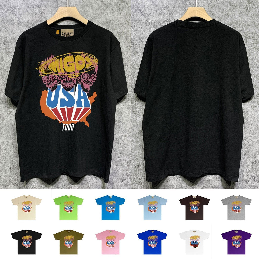 Gallery Dept T Shirt Retro Printed Loose Short-Sleeved Shirt (part2)