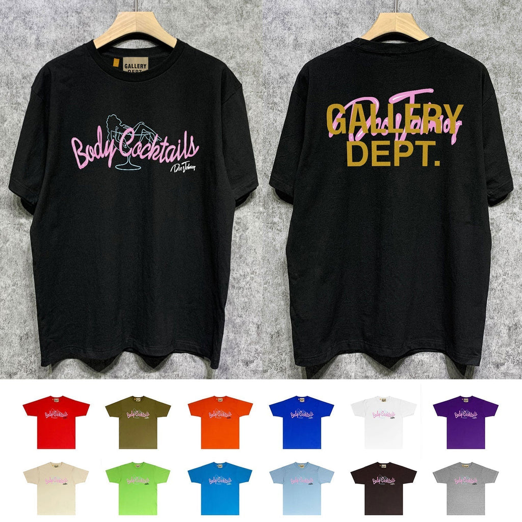 Gallery Dept T Shirt Retro Printed Loose Short-Sleeved Shirt (part2)