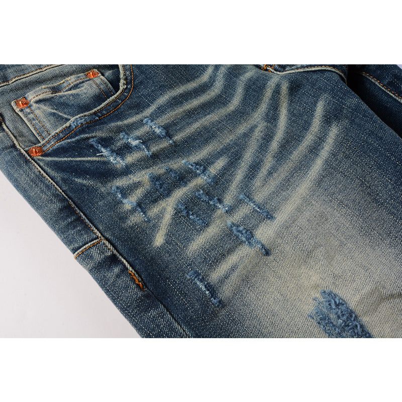 Mens trendy purple jeans, 100% cotton Pure Cotton High Street Trend