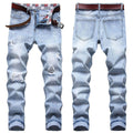 Mens Fashion Jeans Ripped D667#